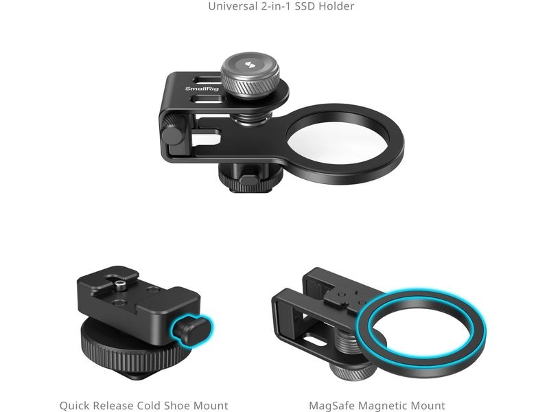 Smallrig MagSafe / Cold Shoe Universeller 2-in-1-SSD-Halter SSD-Halterung