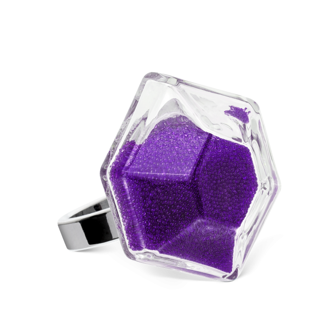 Bague en verre soufflé - Energie Medium Billes