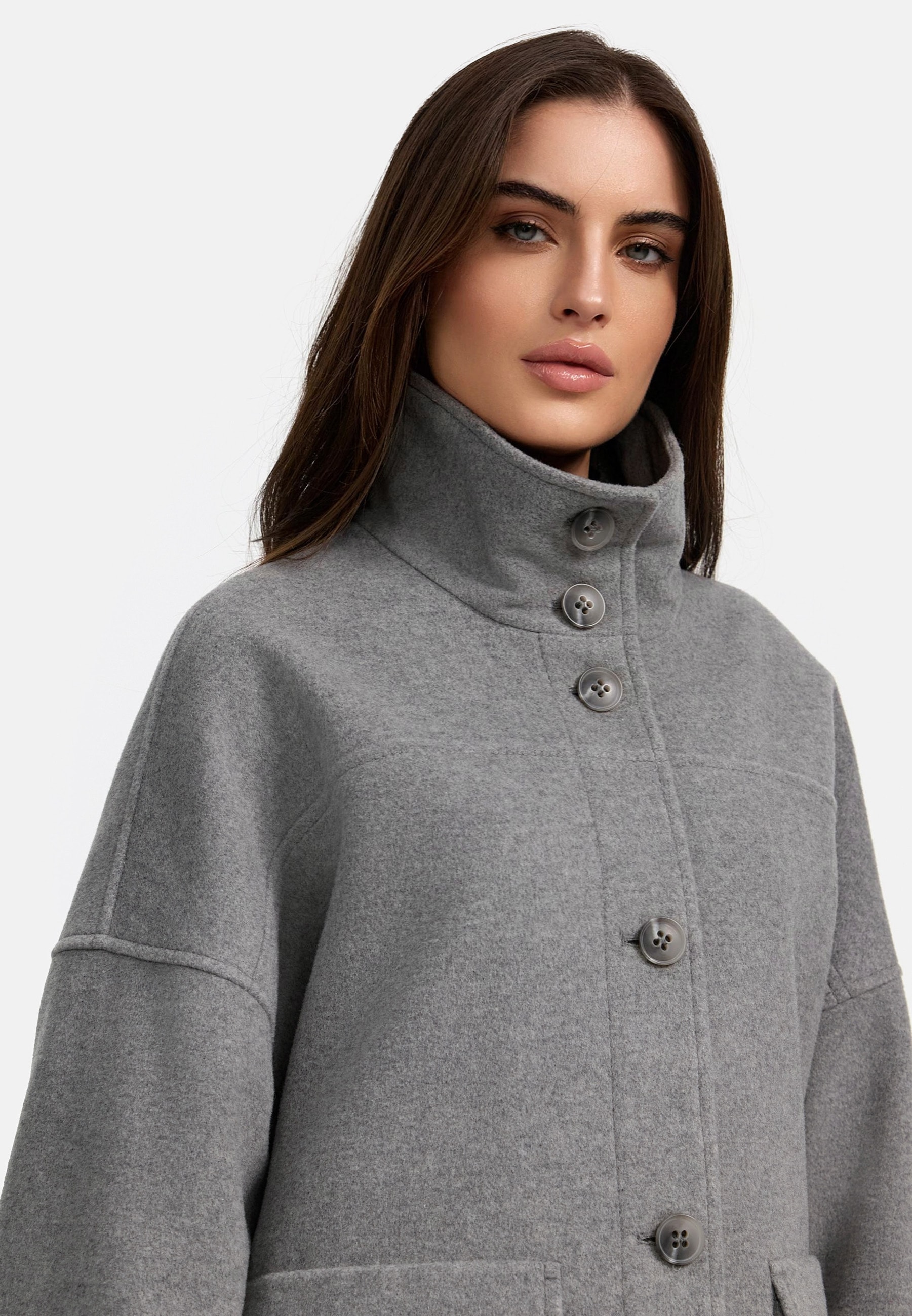 MANISA Winterjacke ohne Kapuze mit Taschen
