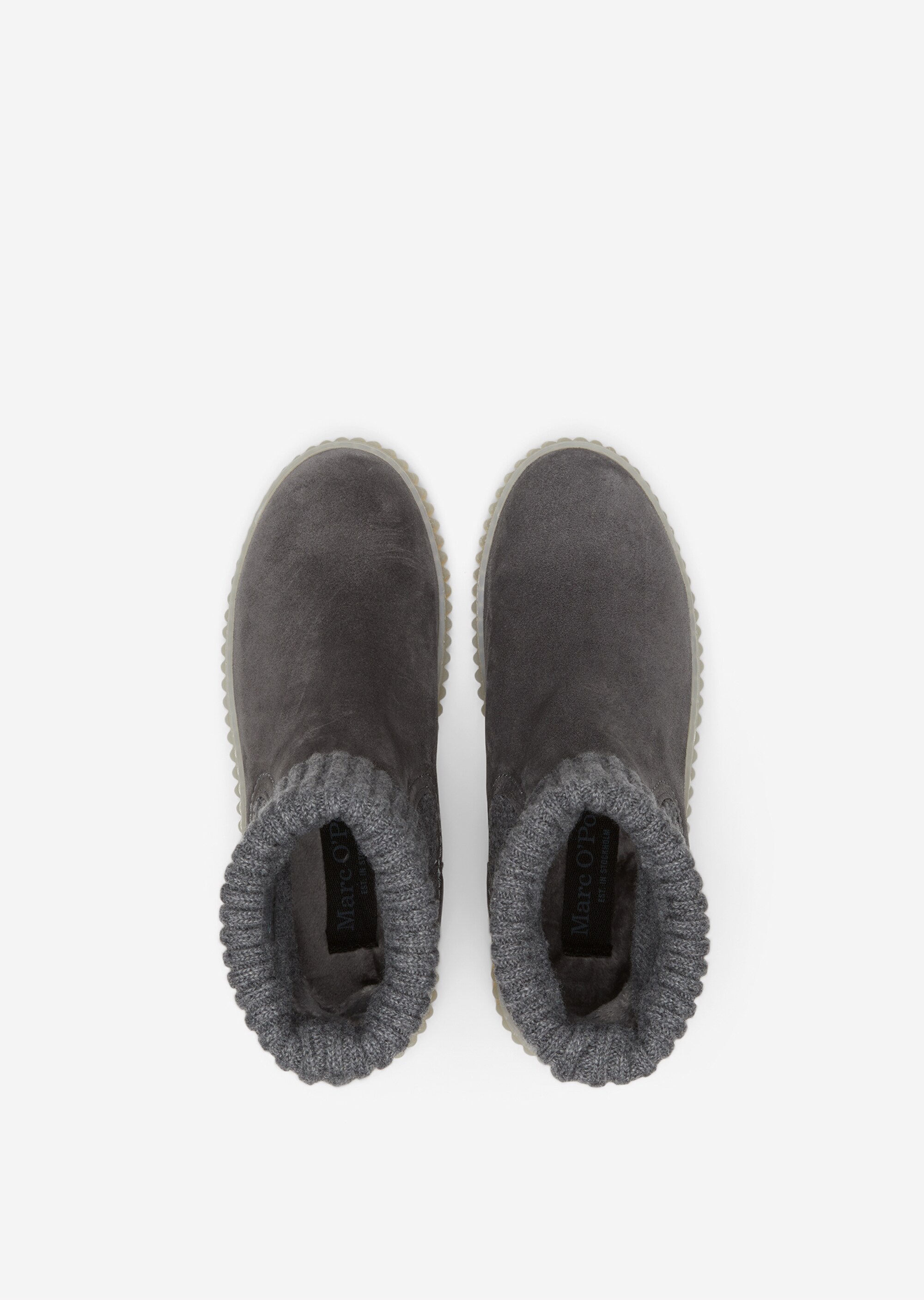 Chelsea-Boot mit Strickumschlag