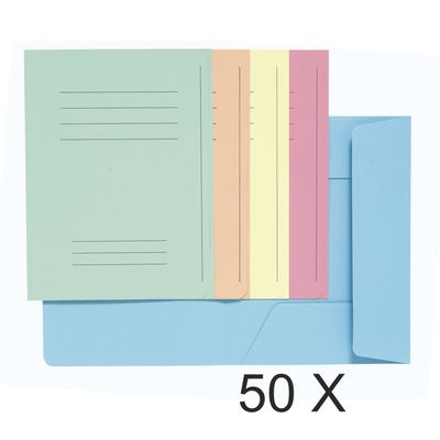 Exacompta Super 210 - 50 Chemises imprimées - 210 gr - couleurs assorties