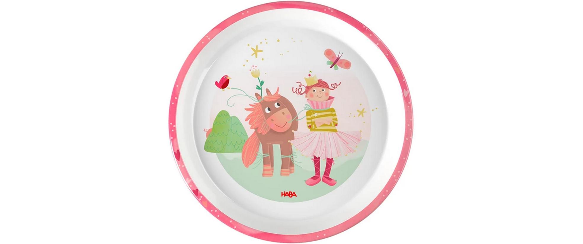 Kinderteller Prinzessing und Pferd MehrfarbigKinderteller mit Motiv