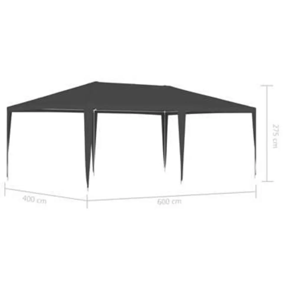 vidaXL - Partytent - Antraciet - Polyetheen