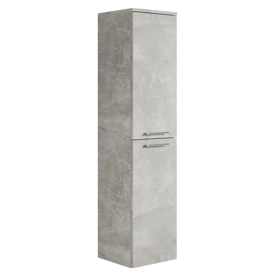 Badplaats Badkamerkast Saturnus 35 x 35 x 130 cm - Beton Grijs - Hangende