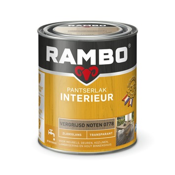 Rambo pantserlak interieur transparant zijdeglans vergrijsd noten 750 ml