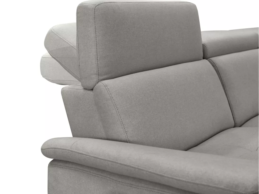 Pareli | Canapé 2 places avec fonction manuel en tissu gris