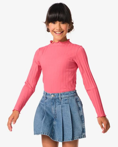 jupe-culotte enfant avec plis bleu moyen