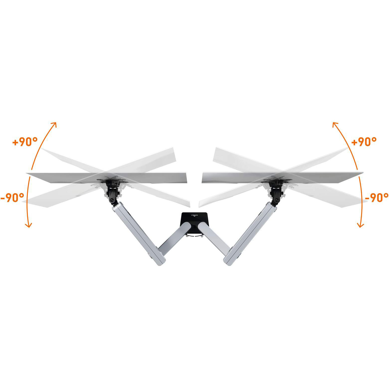 Durable Support de moniteur Select Plus pour 2 écrans avec double système de fixation