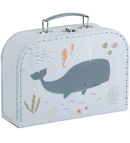 A Little Lovely Company Kofferset - 2 st. - 29x25,5 cm - Ocean