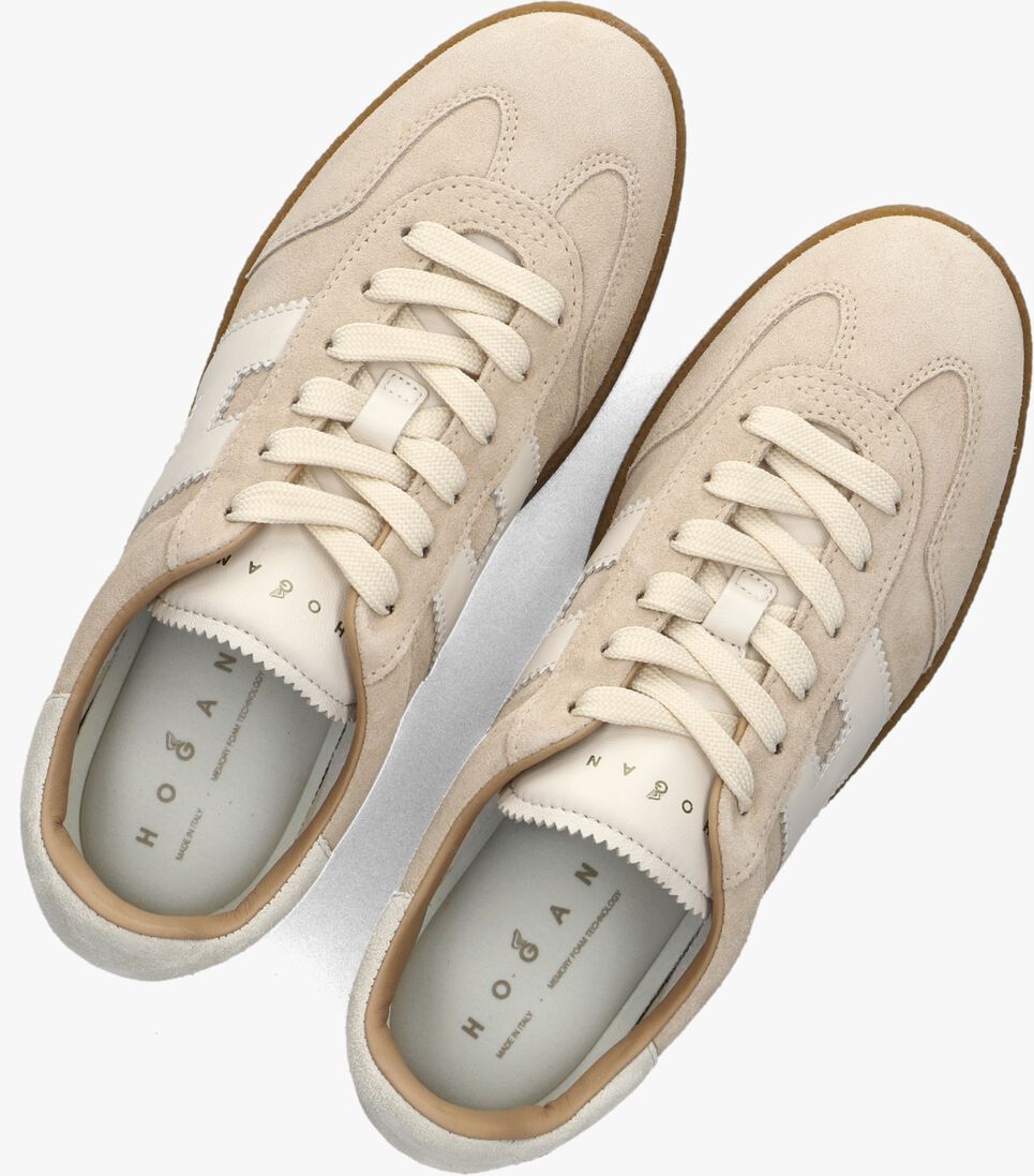 beige hogan lage sneakers h681 allacciato h