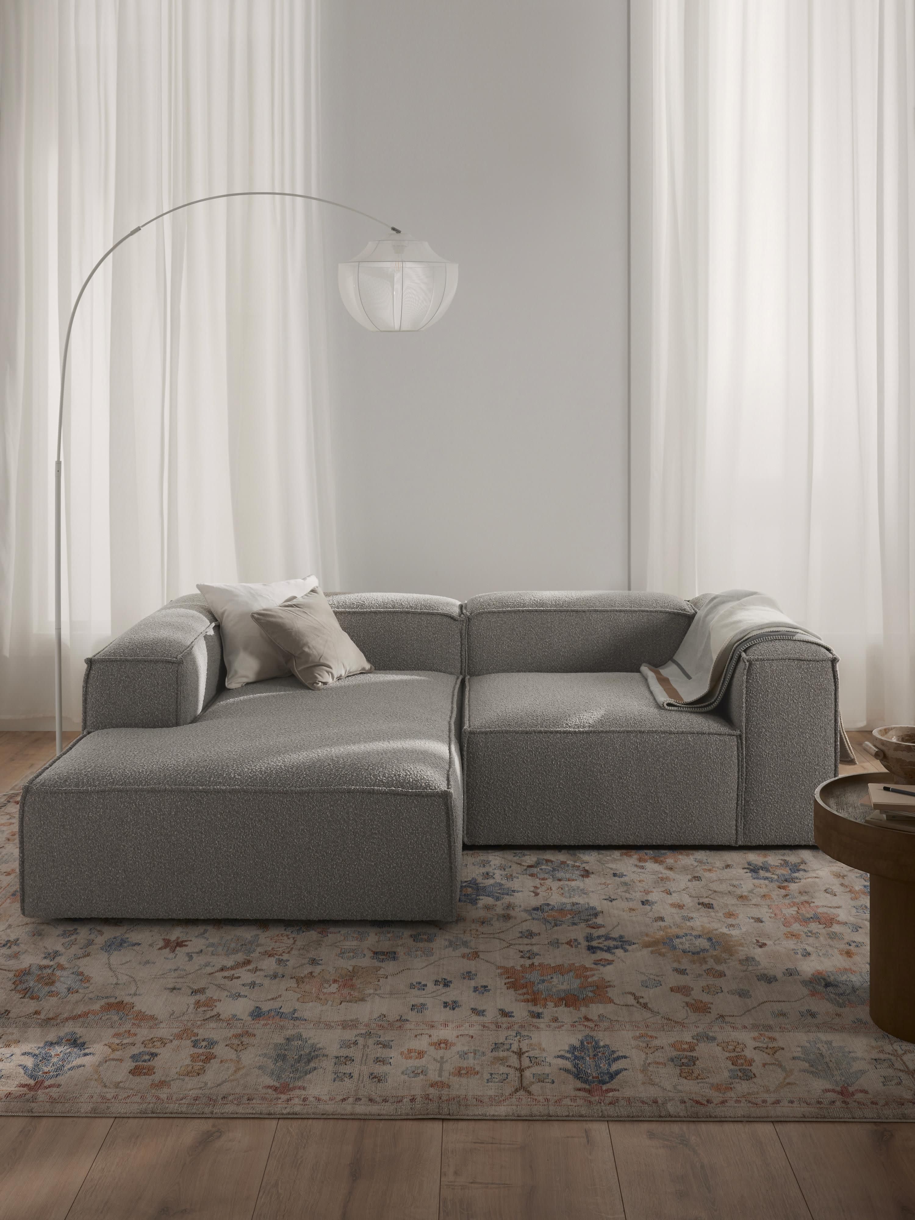 Bouclé modulaire hoekbank Lennon (2-zits)