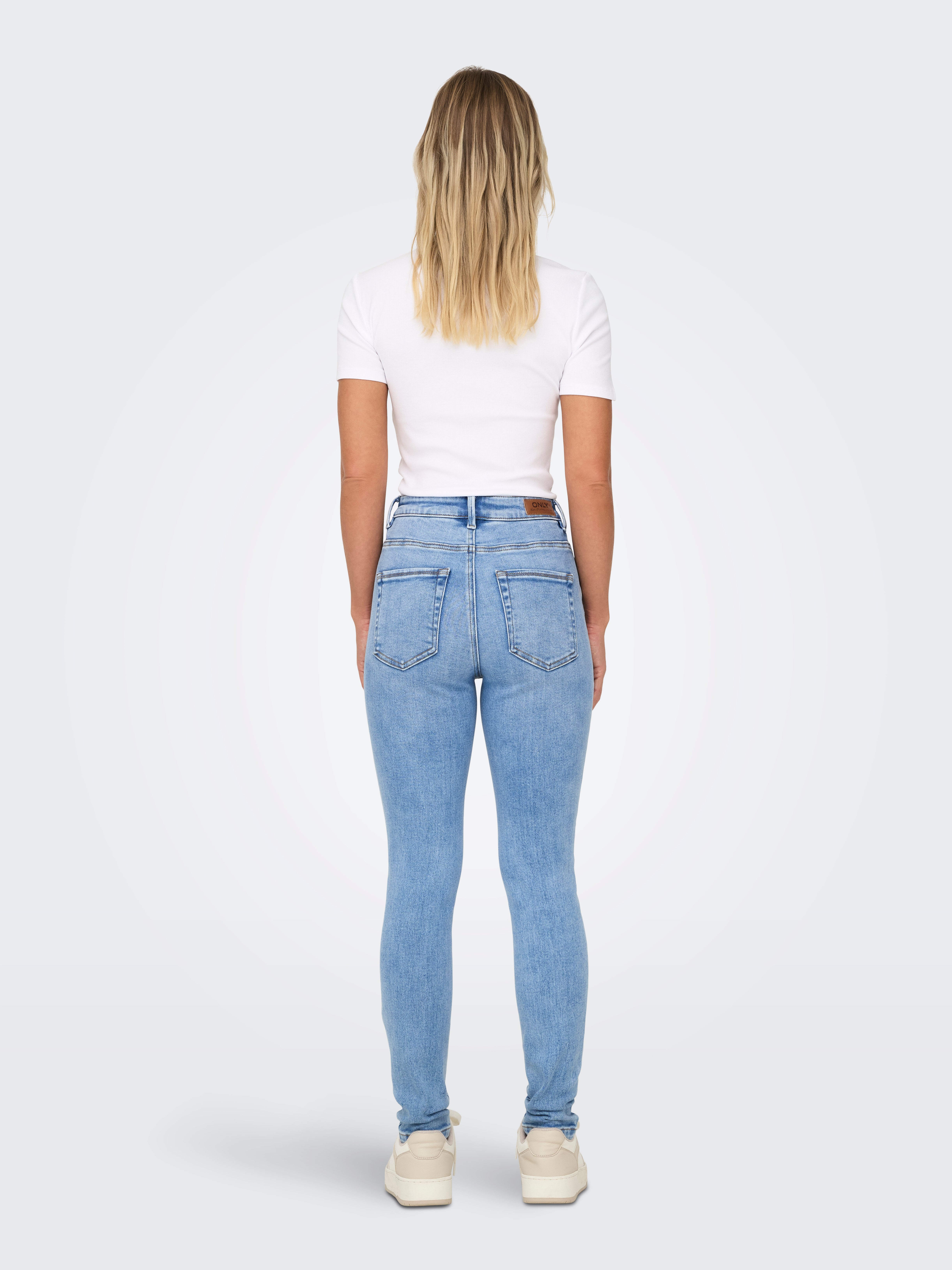 ONLMILA Hohe Taille Skinny Fit Jeans Light Blue Denim