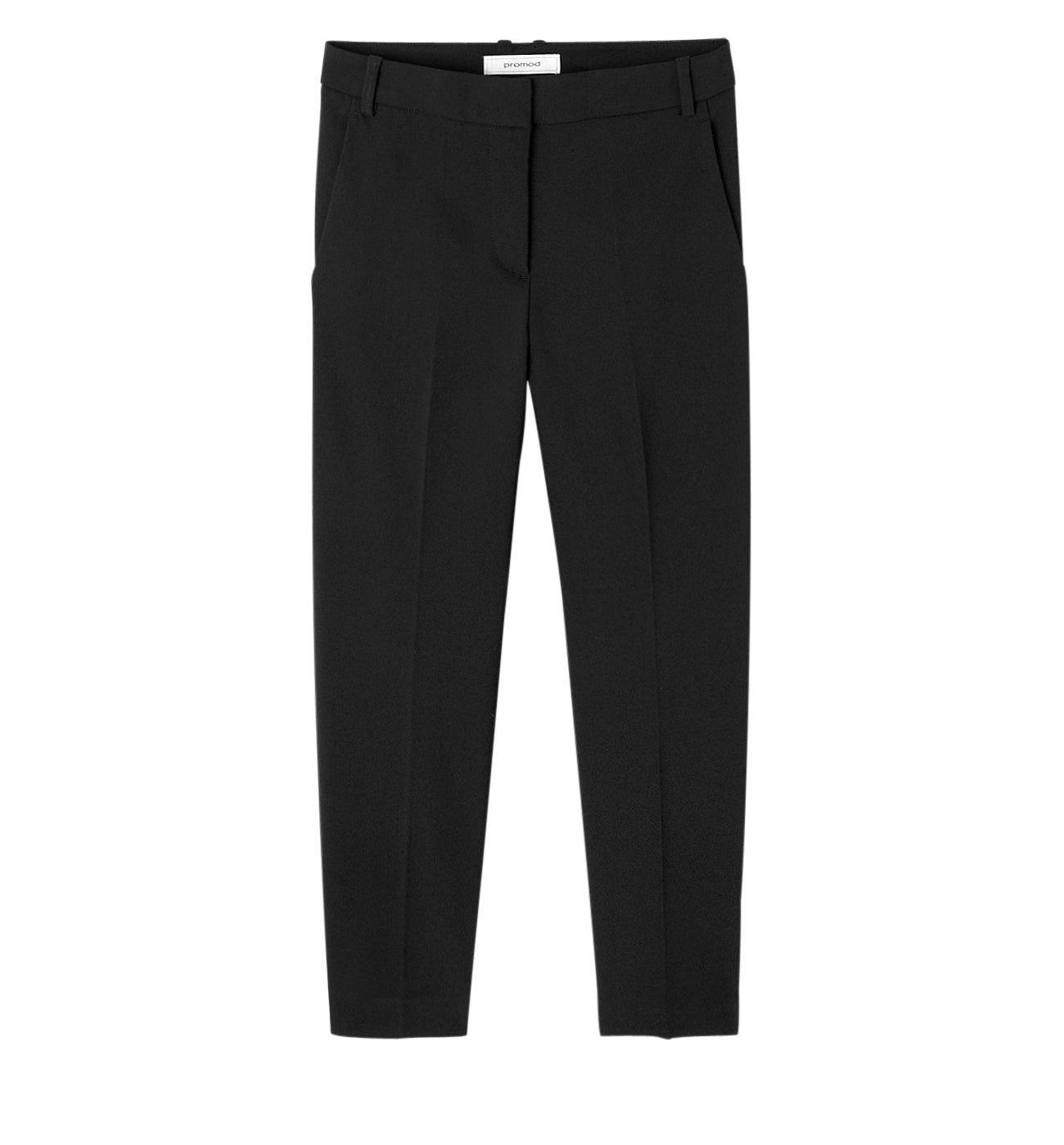 Pantalon cigarette uni Femme - Noir