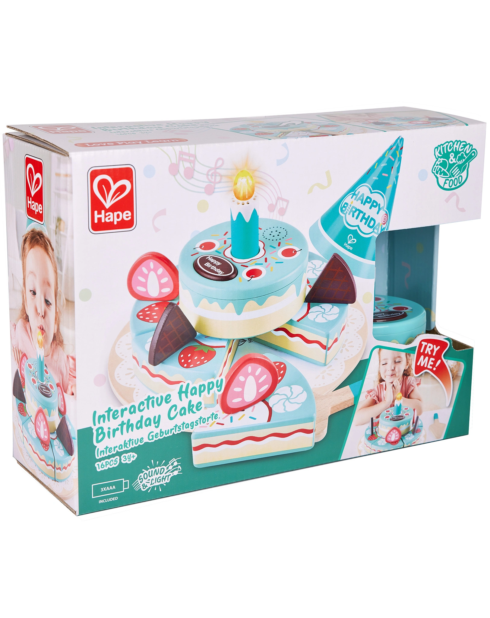 Holztorte HAPPY BIRTHDAY in bunt