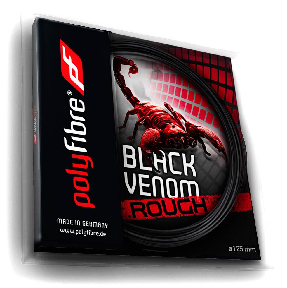 Polyfibre Venom Rough Cordage En Garniture 12,2m - Noir