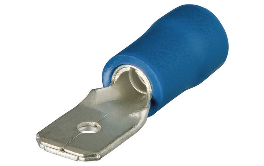 Flachstecker 2.5 mm² Blau, 100 StückFlachstecker für 1.5 - 2.5 mm² Leiterquerschnitt