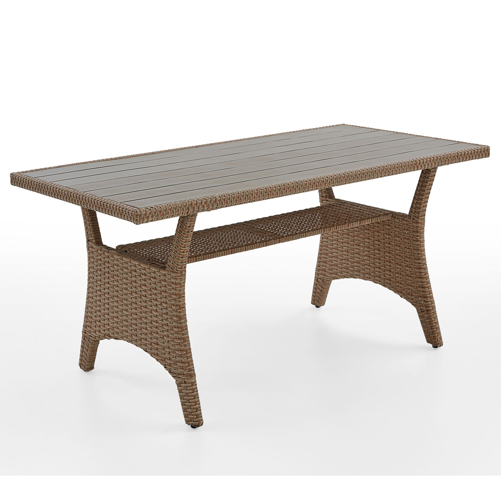 5-teilige Loungegarnitur - braun - Polyrattan