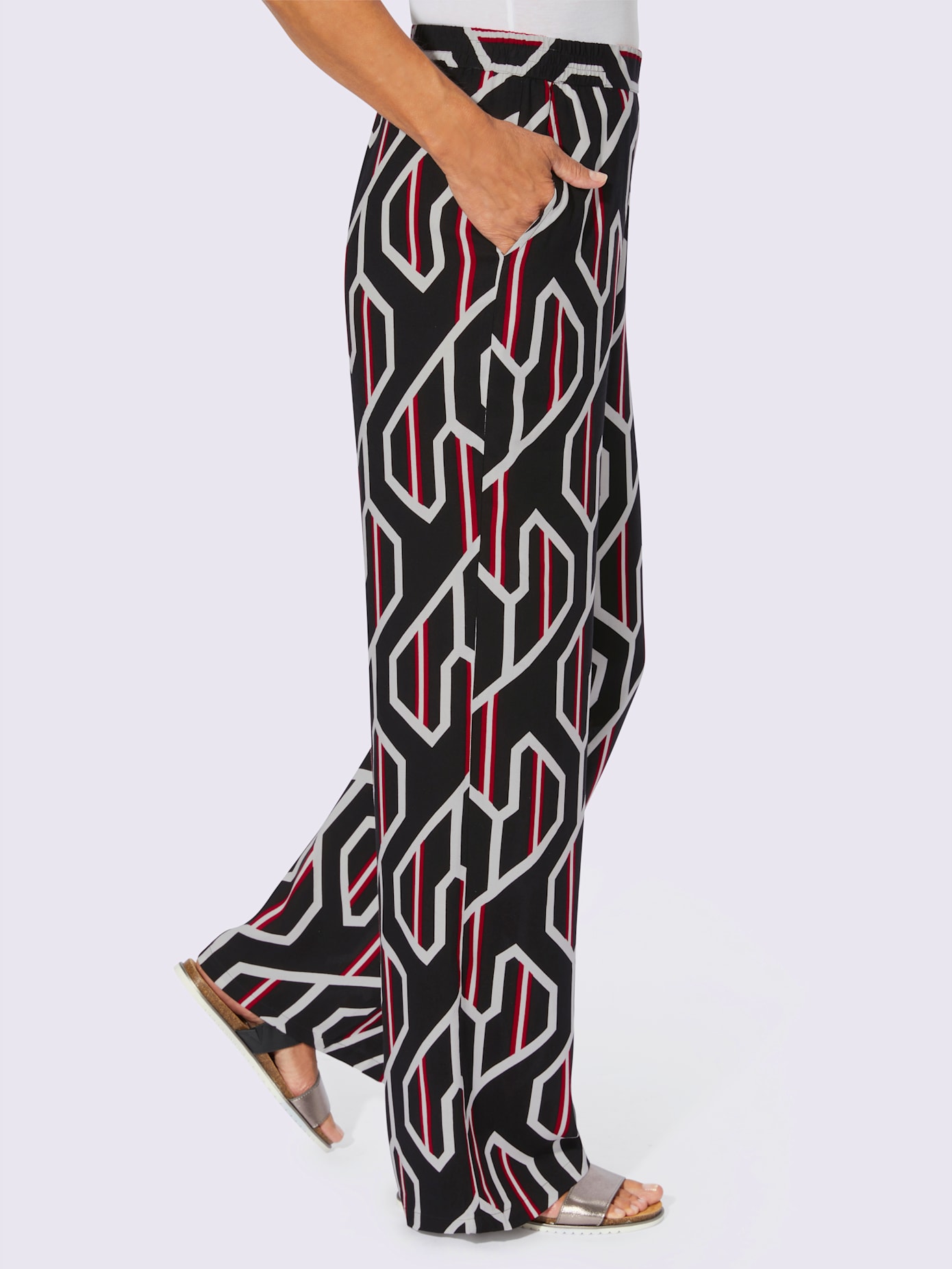 Pantalon imprimé pure viscose