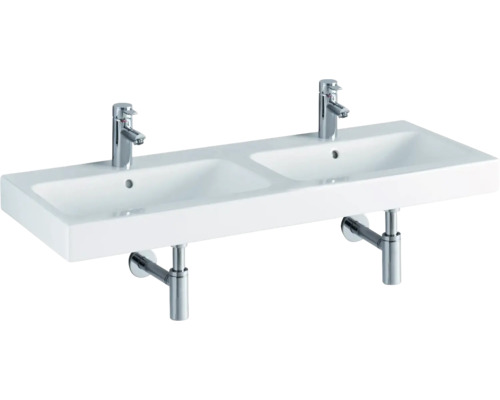 GEBERIT iCon dubbele wastafel 120 cm wit 124120000