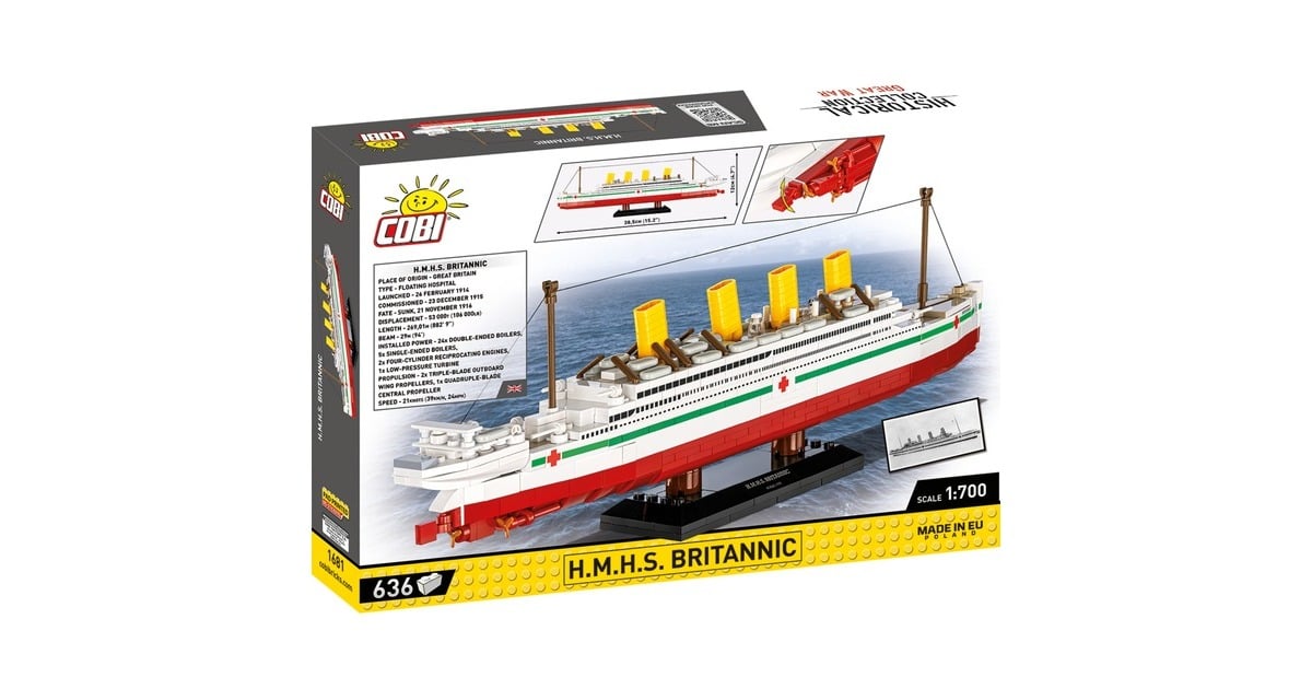 COBIHistorical Collection - H.M.H.S. Britannic Constructiespeelgoed  (Schaal 1:700)