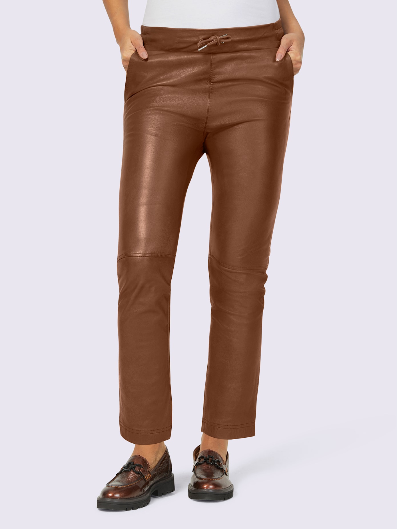 Pantalon en cuir cuir agneau nappa doux