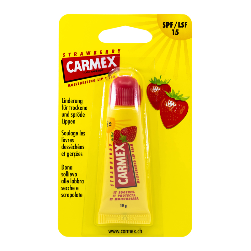 CARMEX Lippenbalsam Bals Strawberry SPF 15 Tb 10 g
