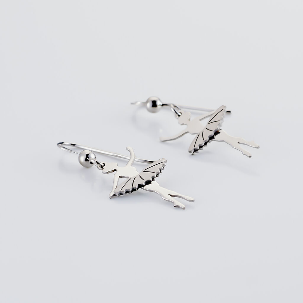 Boucles D'oreilles Pendantes Ritej Argent Blanc