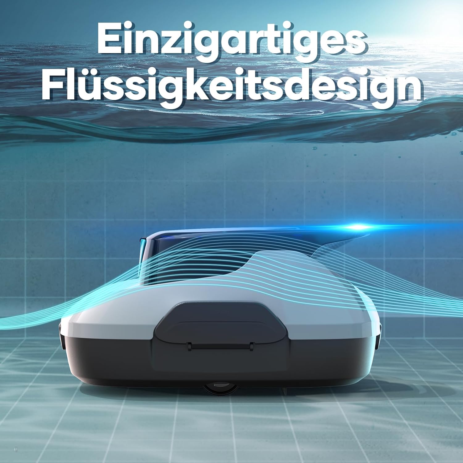 AIPER Poolroboter, Kabelloser Poolsauger Akku, 90 Minuten Reinigungszeit, Automatische Reinigung mit Selbsteinparkfunktion, Kompakter und Leichter Poolreiniger Ideal für Oberirdische Pools