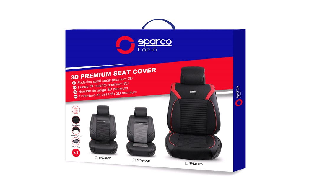 Luxus 3D forsædecover 1 stk. SPARCO