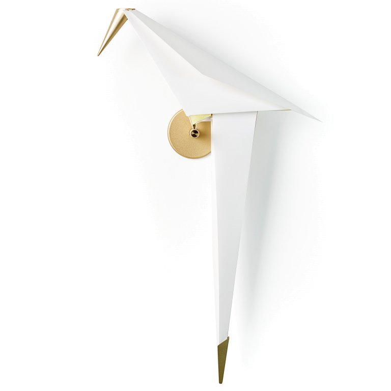 Moooi Perch Light Recessed wandlamp LED large messing/wit