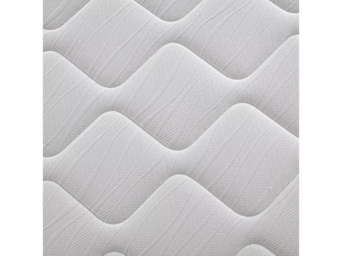 Sommier tapissier 140x190, blanc, Gamme Prestige Hôtel, bois massif + pieds offerts