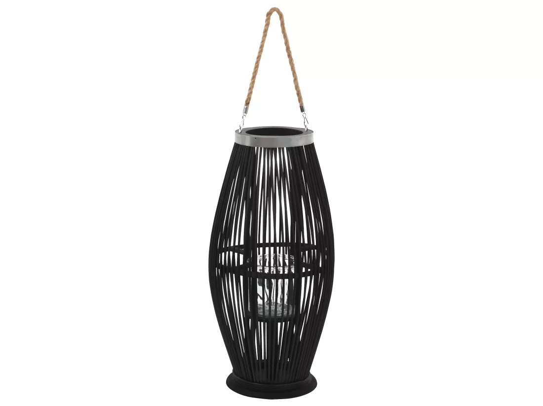Bougeoir suspendu ou sur bambou marron 29 x 29 x 60 cm DEC020007