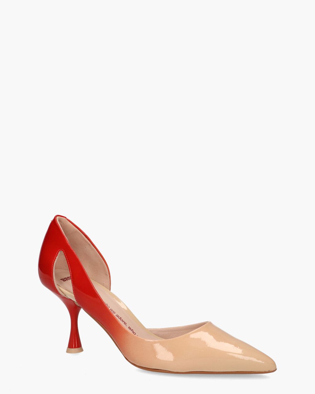 Bronx New Vivian Beige/Rood Damespumps