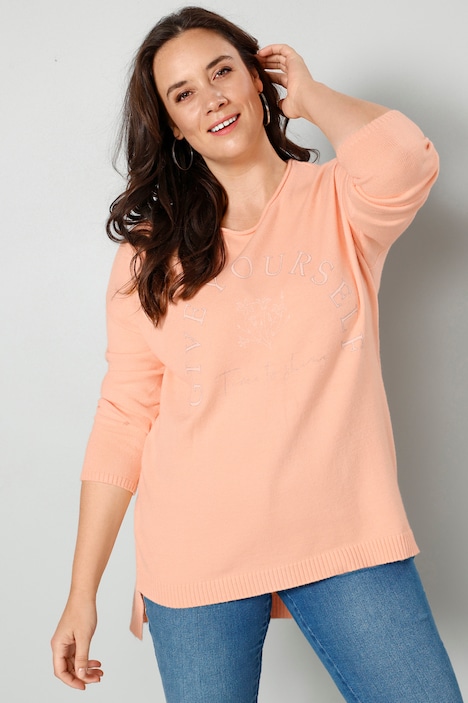 Pullover, Statement, Saum hinten länger