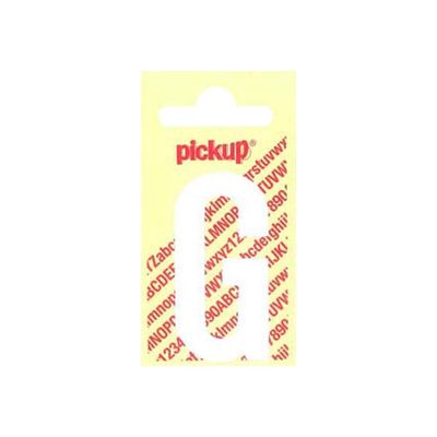 Pickup - Étiquette autocollante - 90 mm - Lettre G - blanc mat
