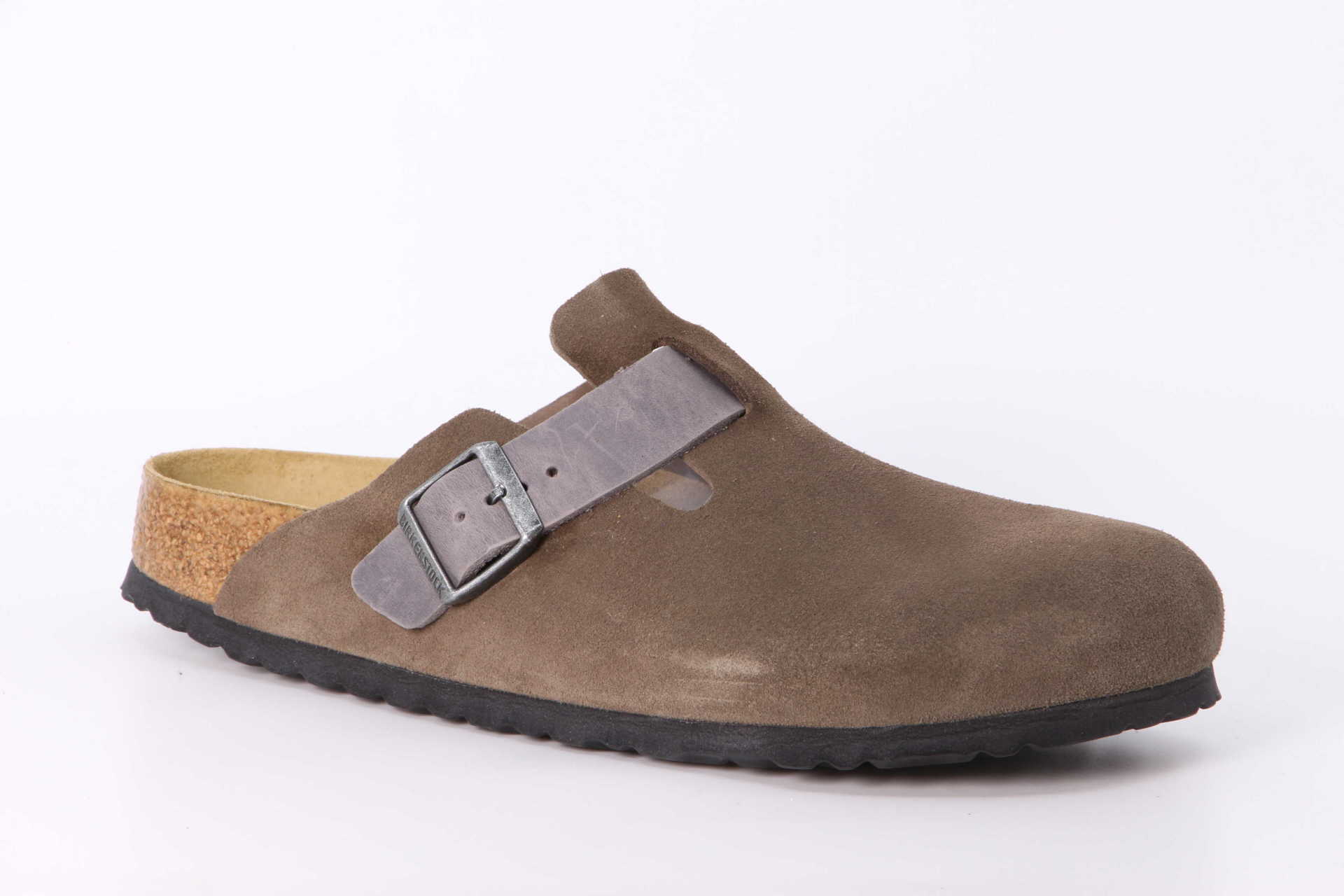Birkenstock Boston Suede schmal concrete grey