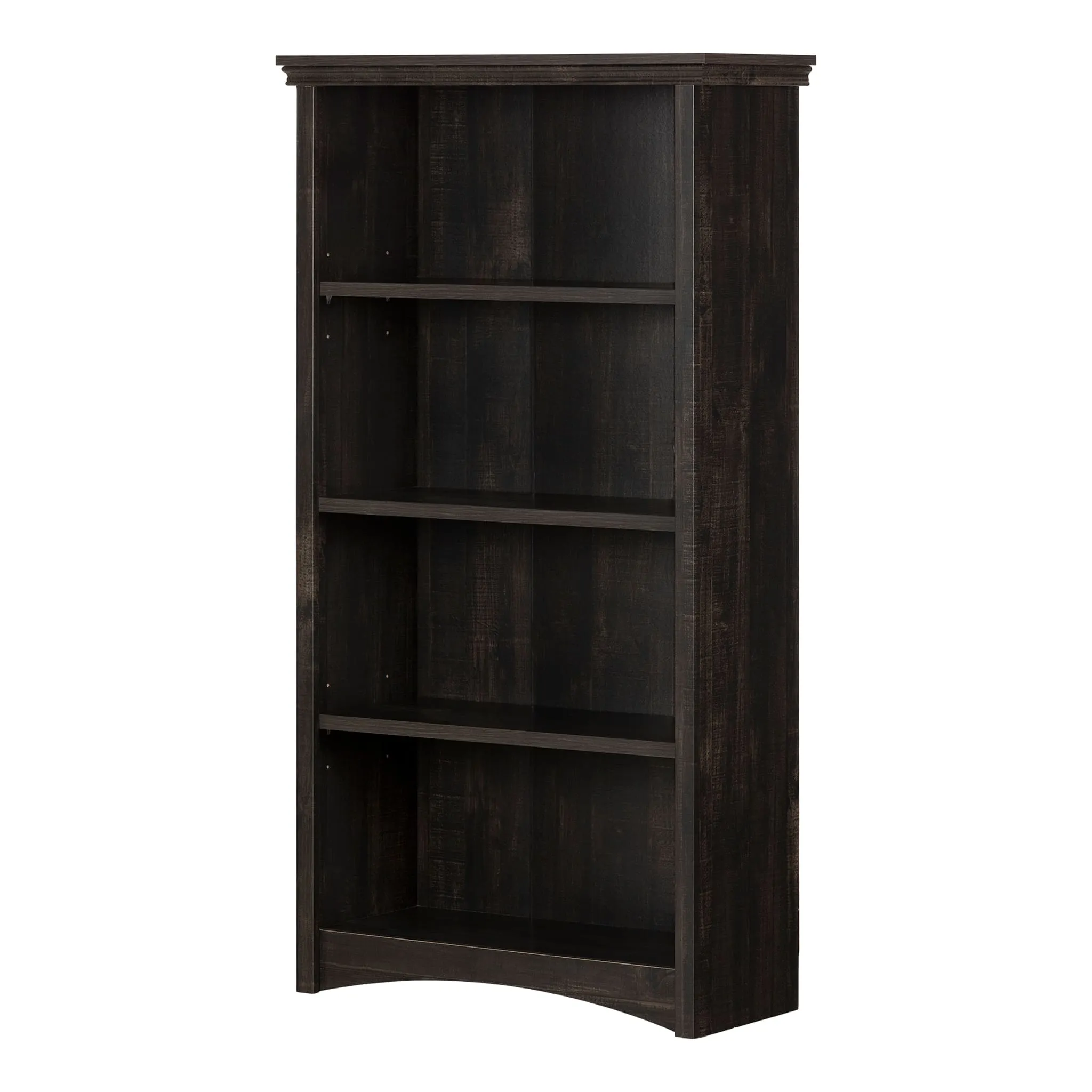 South Shore Bibliothèque 4 Tablettes - Gascony Noir antiqué