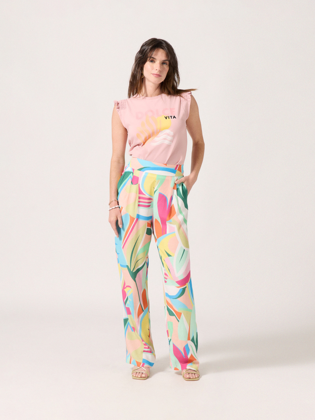 Pantalon ample imprimé