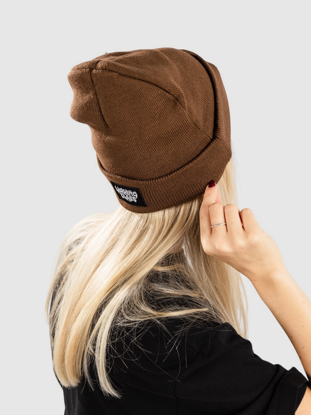 Lurking Class Box Logo Pinecone Fold Beanie brown