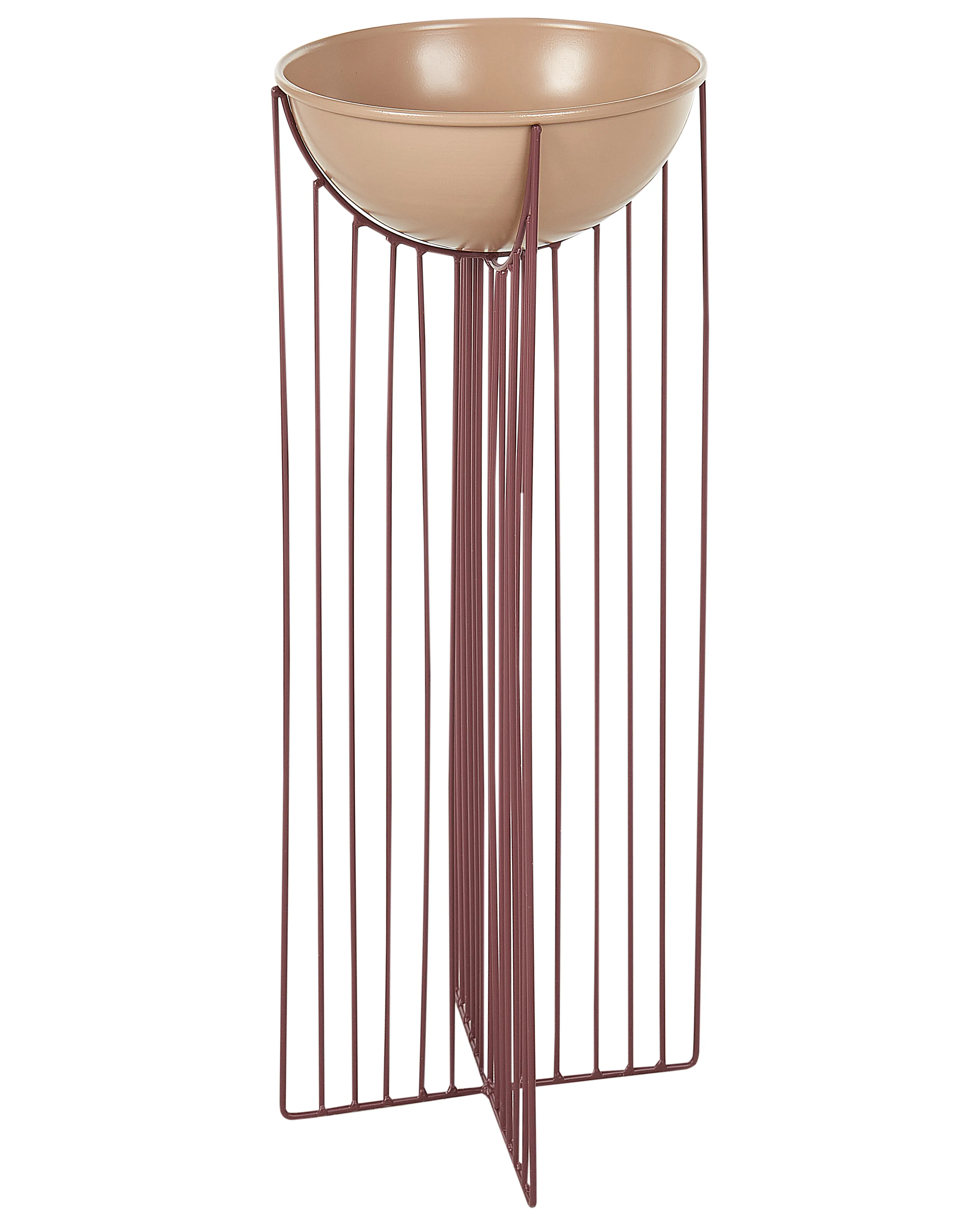 Set van 2 verhoogde bloempotten FICARIA Metaal 22 cm Roze
