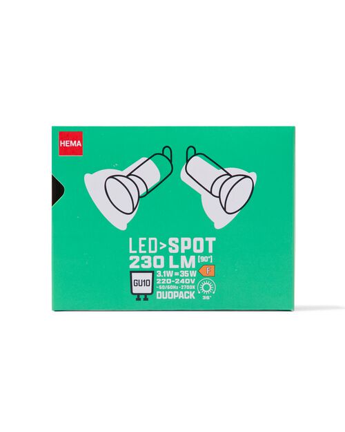 2 ampoules led GU10 3,1W 230lm