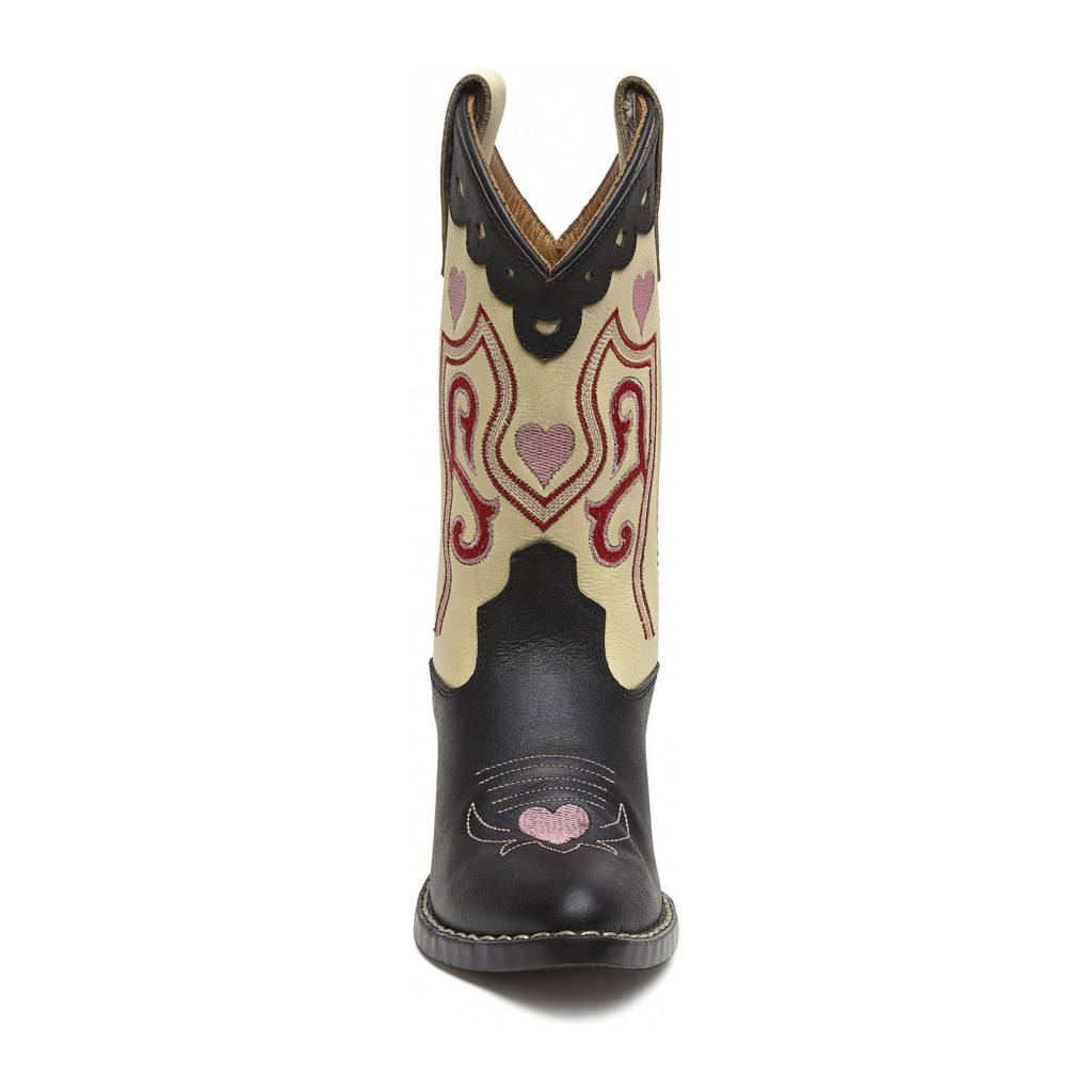 Bootstock Sweetheartleren cowboylaarzen zwart/ecru
