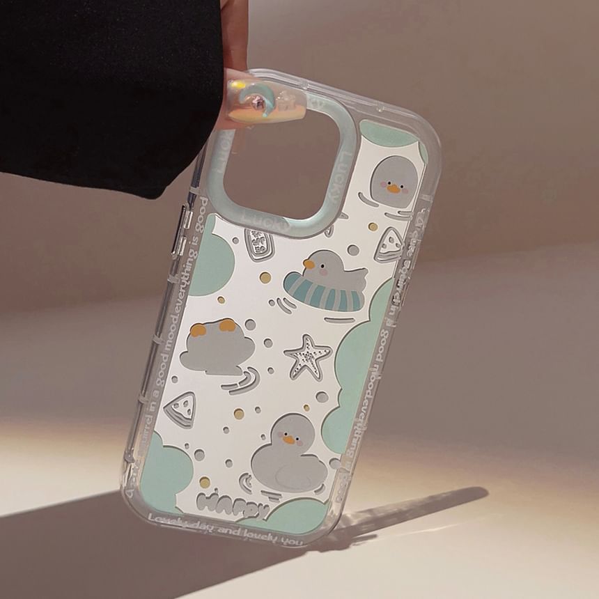 Rockit - Eend Gespiegeld Telefoonhoesje - iPhone 15 Pro Max / 15 Pro / 15 Plus / 15