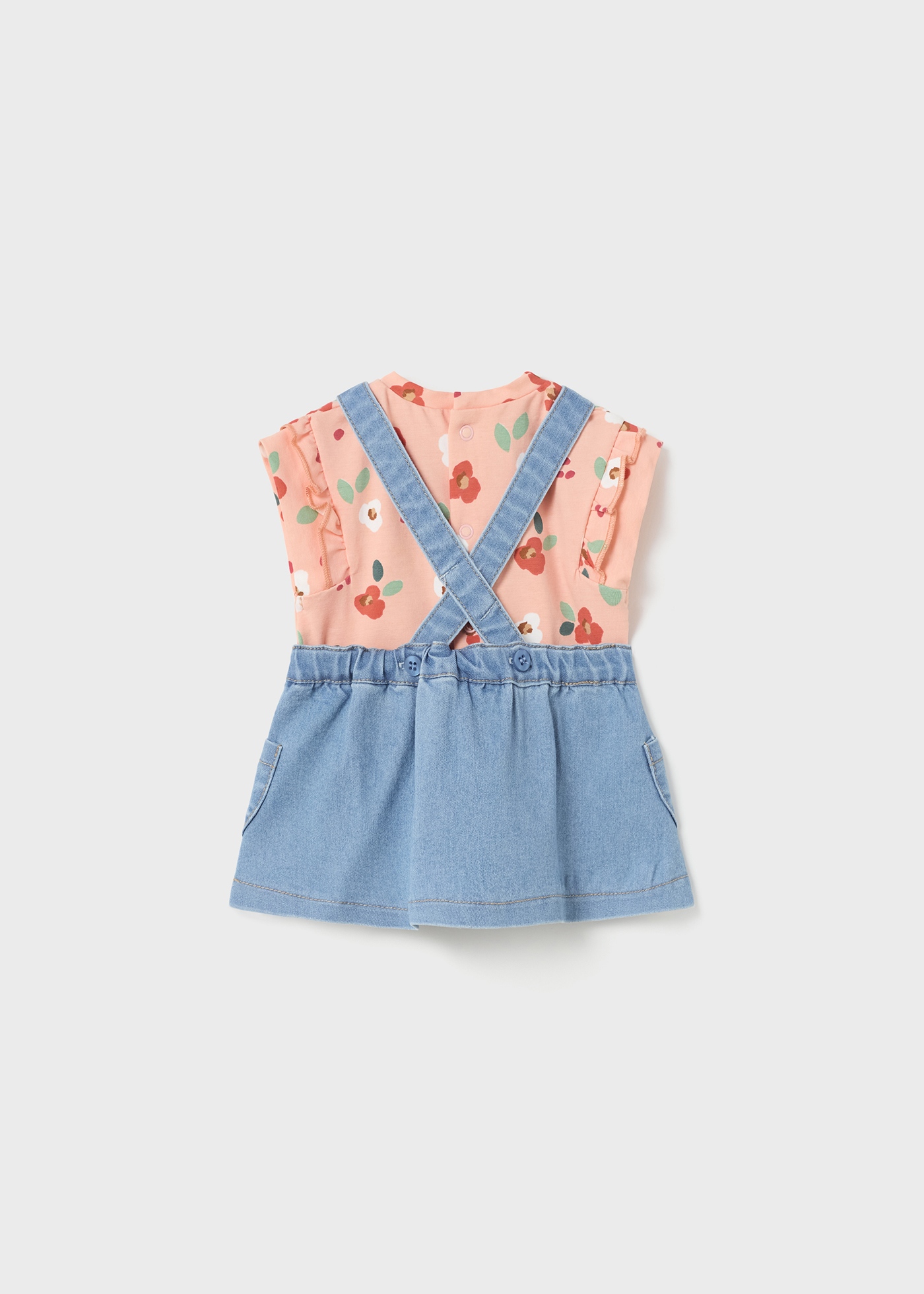 Conjunto de 2 peças em algodão sustentável para recém-nascidos.