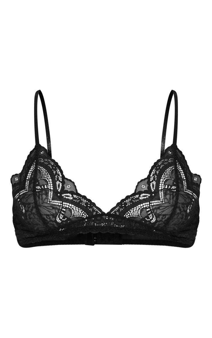Noir Soutien-gorge En Dentelle Basique