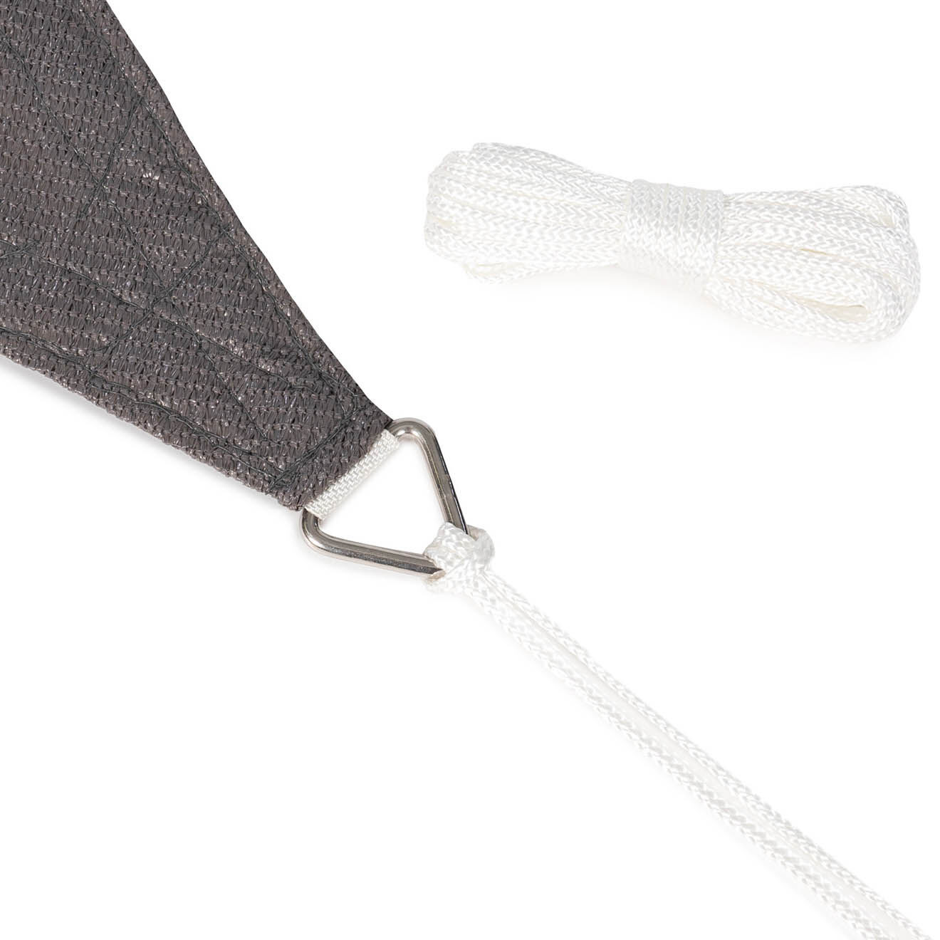 Pratik Garden Voile d'ombrage triangulaire gris - 3x3x3 m