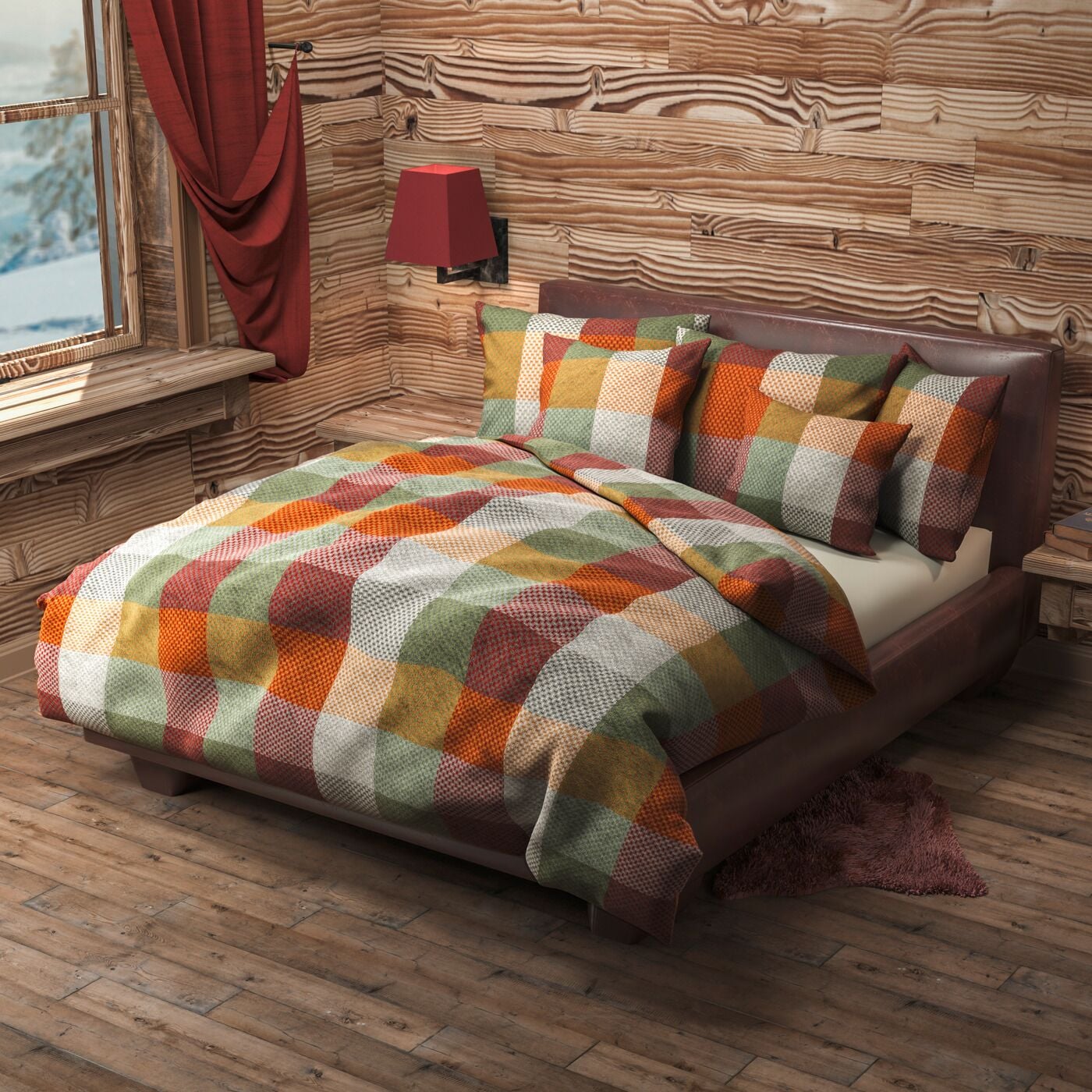 Home FashionFlanell Bettwäsche «Karo Brown»