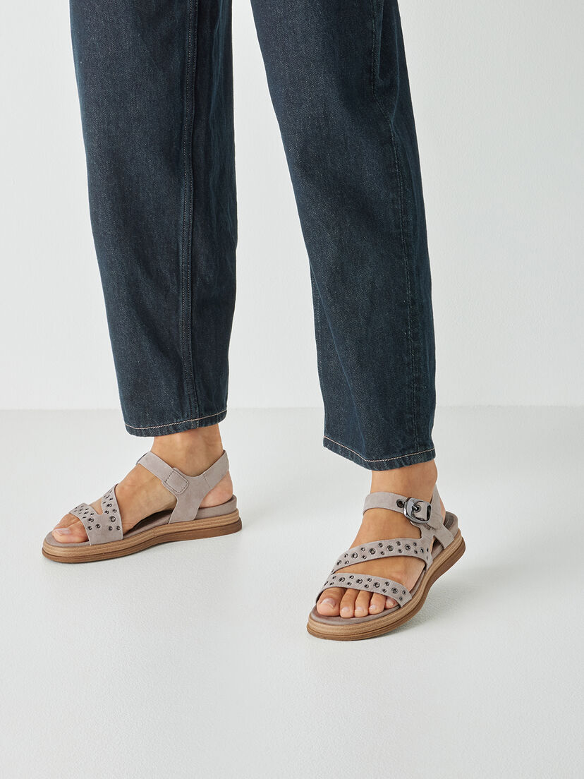 Leren Sandaaltje - beige