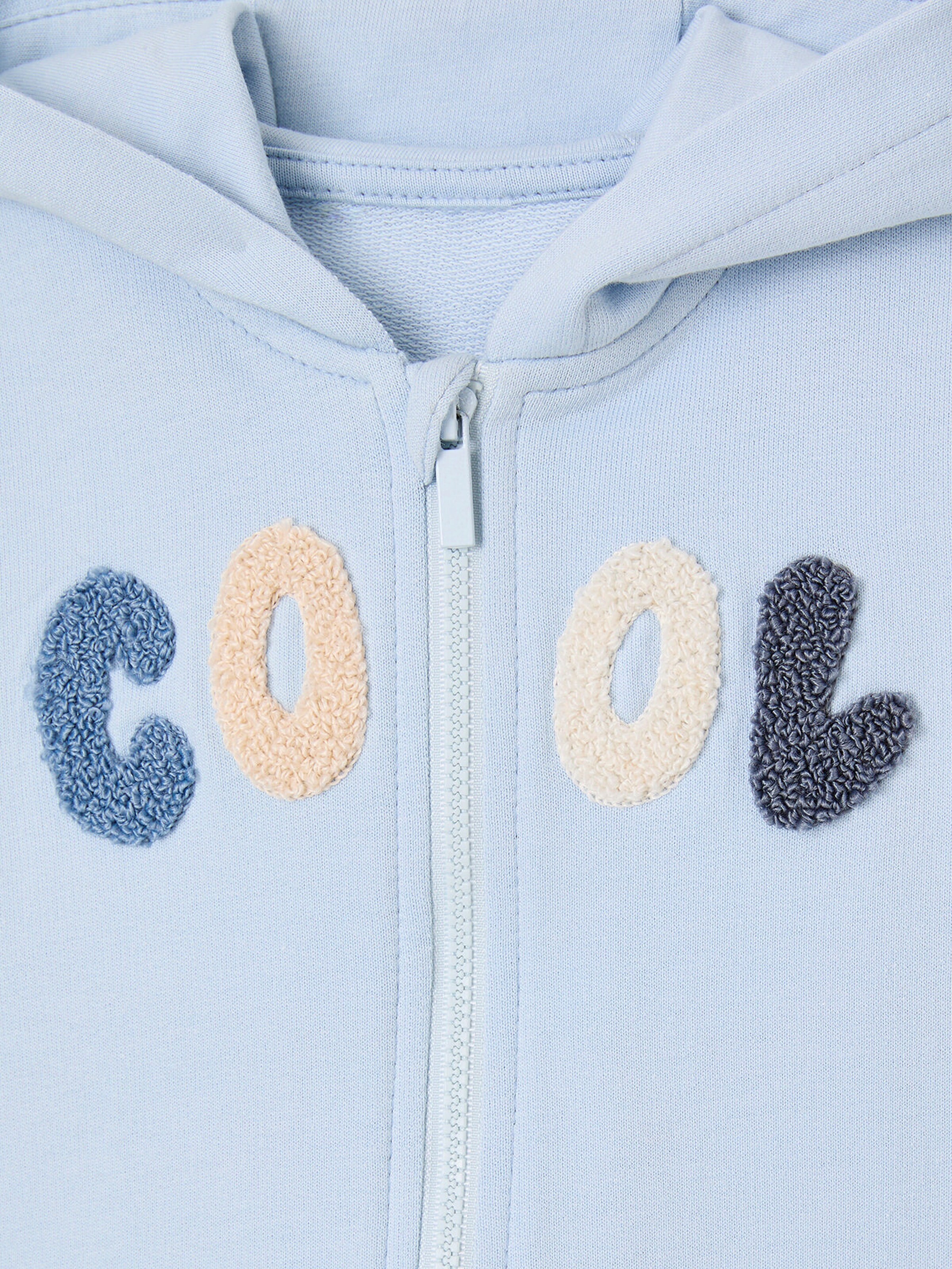 Vertbaudet Baby Kapuzensweatjacke himmelblau