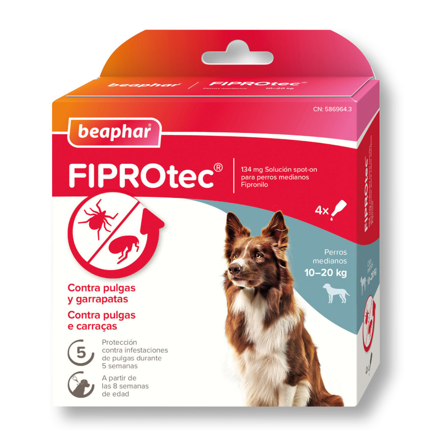 Pipetas Beaphar FiproTec para cães de porte médio